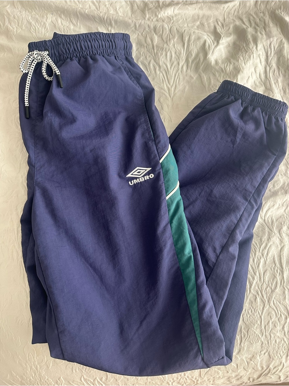 Umbro Navy Blue Athletic Shorts with White Drawcord